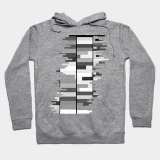 Abstract Stripes Pattern in Black And White Shades Hoodie